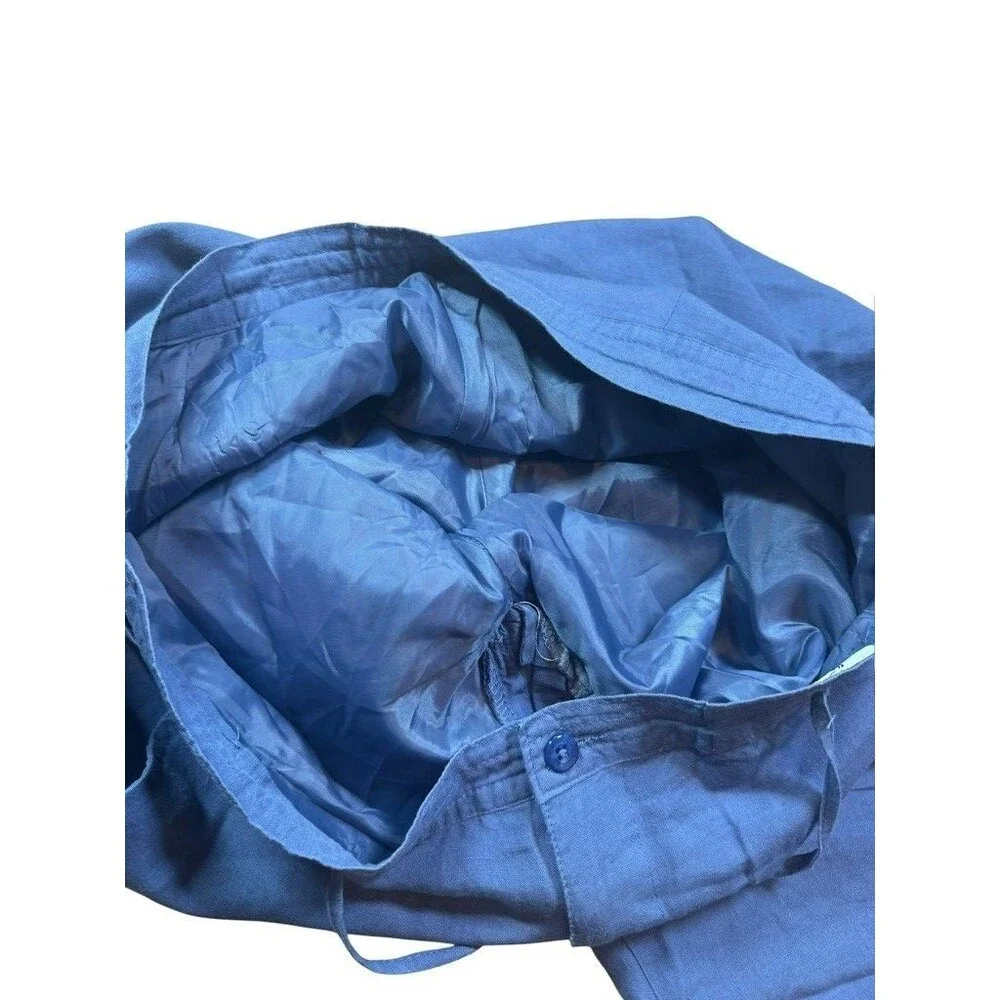 Linea Uomo Linen Blend Pants Mens 38x30 (37x28) Drawstring Beach Vacation Blue